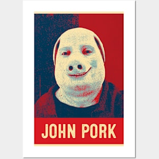 John Pork Vintage Retro Funny Meme Posters and Art